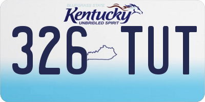 KY license plate 326TUT