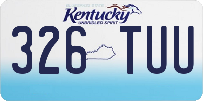 KY license plate 326TUU