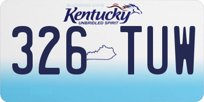 KY license plate 326TUW