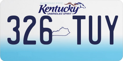 KY license plate 326TUY