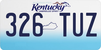 KY license plate 326TUZ