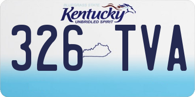 KY license plate 326TVA
