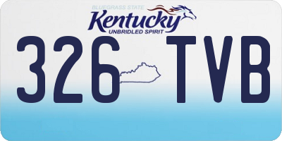 KY license plate 326TVB