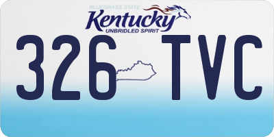 KY license plate 326TVC