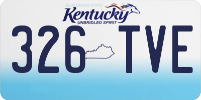 KY license plate 326TVE