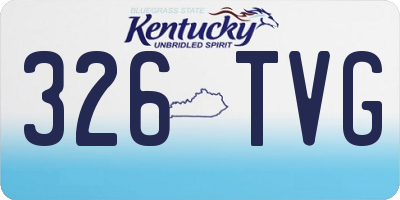 KY license plate 326TVG