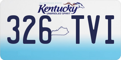 KY license plate 326TVI