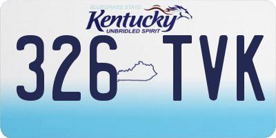 KY license plate 326TVK
