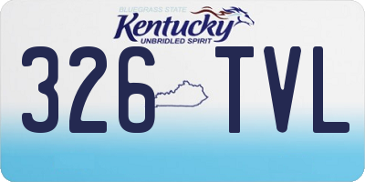 KY license plate 326TVL