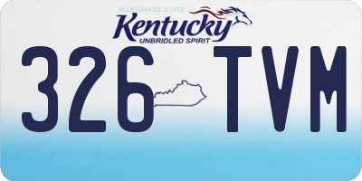 KY license plate 326TVM