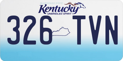 KY license plate 326TVN