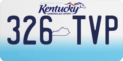 KY license plate 326TVP