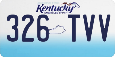 KY license plate 326TVV