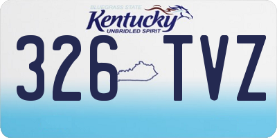 KY license plate 326TVZ
