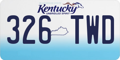 KY license plate 326TWD