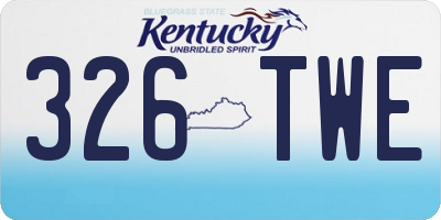 KY license plate 326TWE