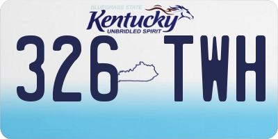 KY license plate 326TWH