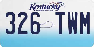 KY license plate 326TWM