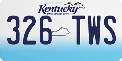 KY license plate 326TWS