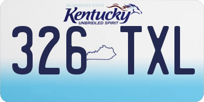 KY license plate 326TXL