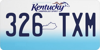 KY license plate 326TXM