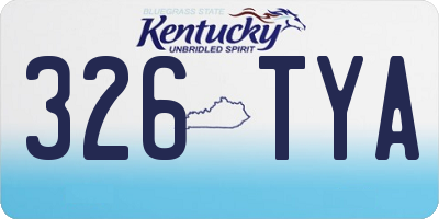 KY license plate 326TYA