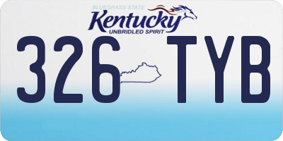 KY license plate 326TYB