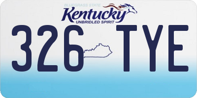 KY license plate 326TYE