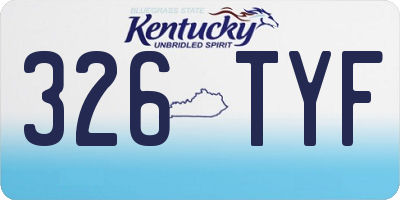 KY license plate 326TYF
