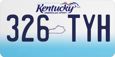KY license plate 326TYH