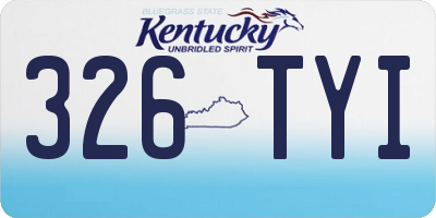 KY license plate 326TYI