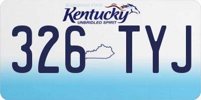 KY license plate 326TYJ