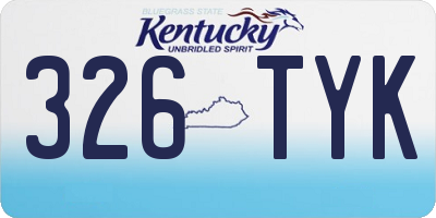 KY license plate 326TYK