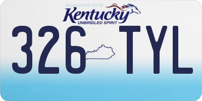 KY license plate 326TYL