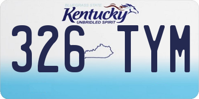 KY license plate 326TYM