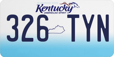 KY license plate 326TYN