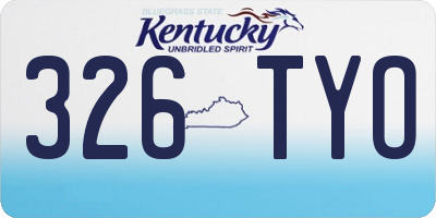 KY license plate 326TYO