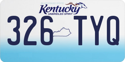 KY license plate 326TYQ