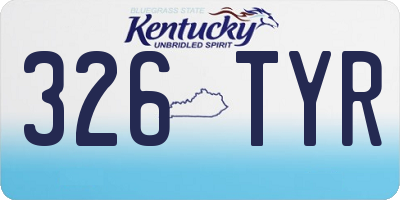 KY license plate 326TYR