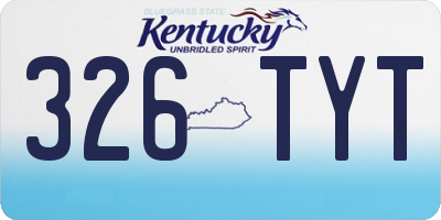 KY license plate 326TYT