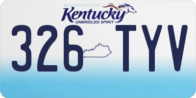 KY license plate 326TYV