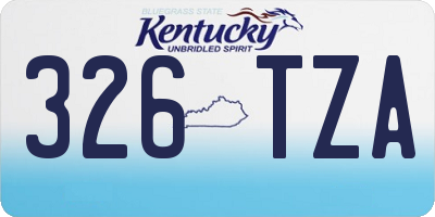 KY license plate 326TZA
