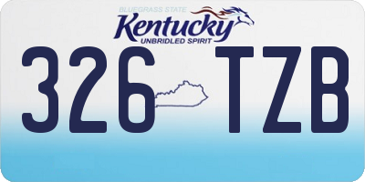 KY license plate 326TZB