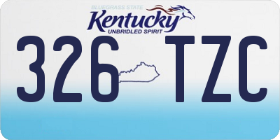 KY license plate 326TZC