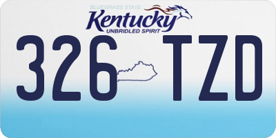 KY license plate 326TZD
