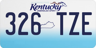 KY license plate 326TZE