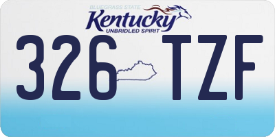 KY license plate 326TZF
