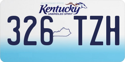 KY license plate 326TZH