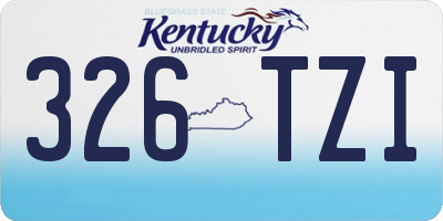 KY license plate 326TZI