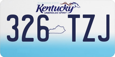 KY license plate 326TZJ